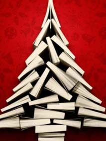 Albero natalizio con libri